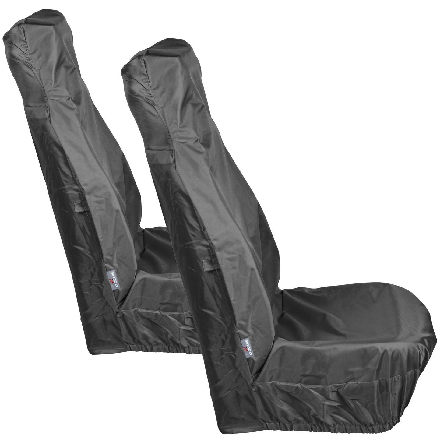 FOR TOYOTA HILUX WATERPROOF HEAVY DUTY FRONT 2 X PREMIUM SEAT COVERS BLACK