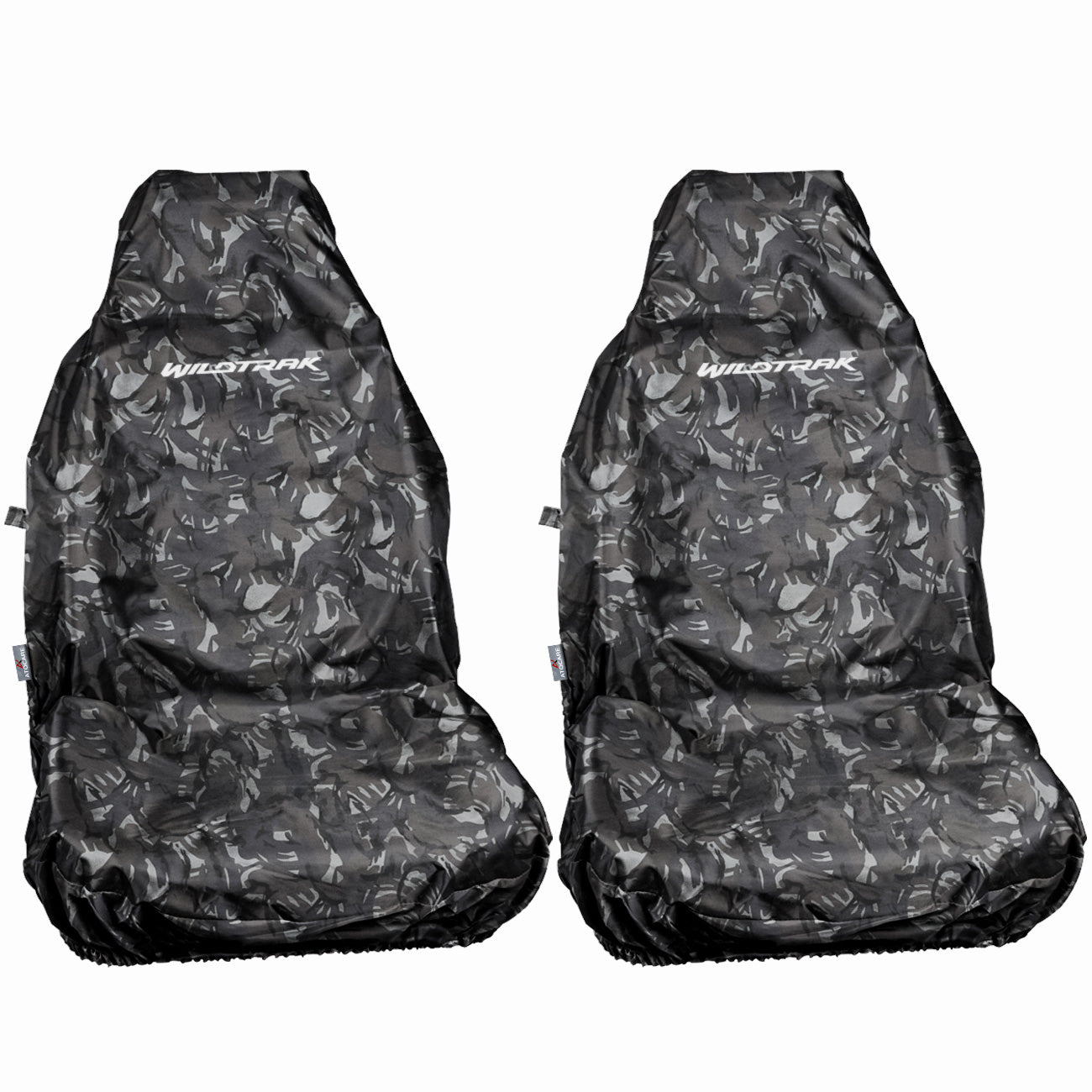 FITS FORD RANGER WILDTRAK 2 FRONT SEAT COVER HEAVY DUTY WATERPROOF CAMO GREY