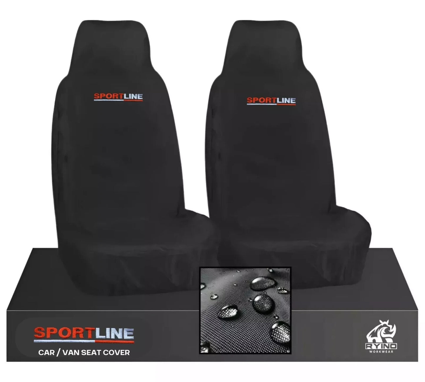 For VW Caddy Sportline Driver +Passenger Heavy Duty Waterproof Van Seat Cover